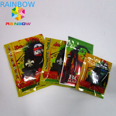 O incenso erval da especiaria Resealable que empacota, mylar ziplock ensaca um claro lateral