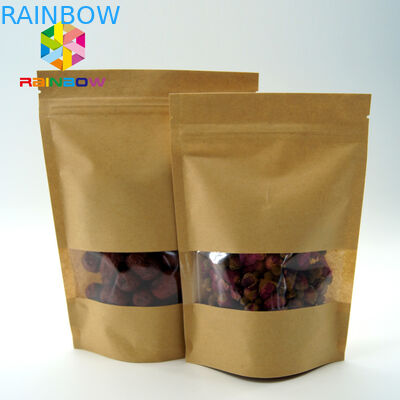 Os saquinhos de chá claros da janela que empacotam/Resealable levantam-se malotes para o alimento