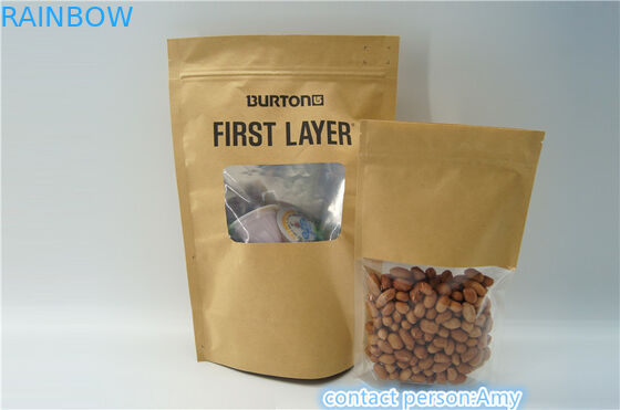 Ziplock Resealable do papel de embalagem Levantam-se malotes/malotes empacotamento de alimento