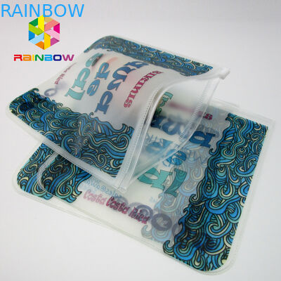 Saco transparente do biquini do saco do PVC, saco plástico do roupa de banho de EVA com zíper