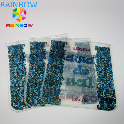 Roupa de banho feito sob encomenda que embala sacos do zíper do biquini do PVC