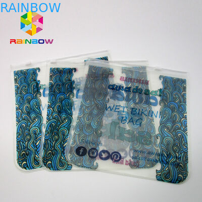 Roupa de banho feito sob encomenda que embala sacos do zíper do biquini do PVC