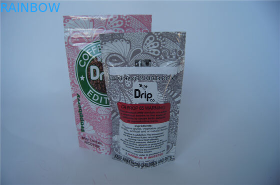 A impressão feita sob encomenda levanta-se sacos de empacotamento do pacote de Vape com o entalhe do zíper/rasgo