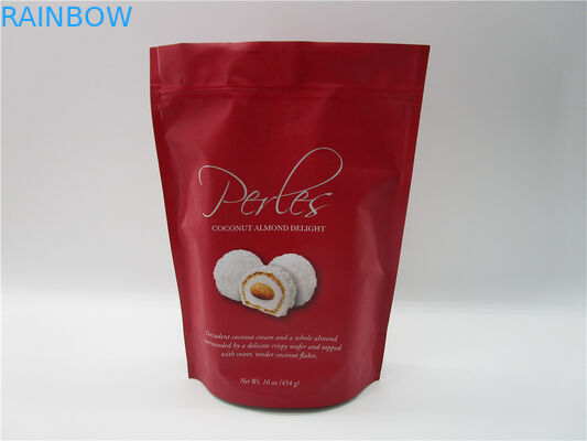 O Ziplock ereto reusável impresso costume ensaca o empacotamento do saco da folha das microplaquetas da cookie