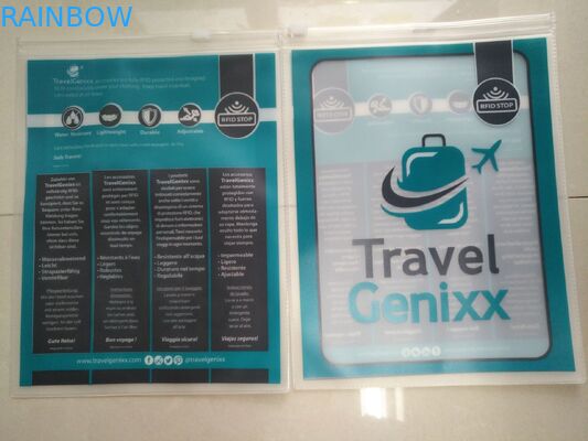 O saco de plástico transparente claro do PVC para o roupa de banho/geou o saco molhado do biquini de EVA