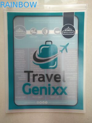 Saco transparente claro do Pvc, selo lateral do saco três do gancho do Pvc do Pin de roupa