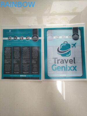 A embalagem Ziplock do malote do zíper do slider do documento de viagem do PVC ensaca/malote clara dos artigos de papelaria da CAIXA da pena do saco da régua do PVC/PVC/PVC