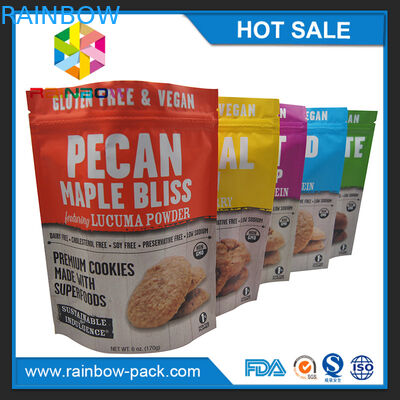 250g a folha de alumínio Mylar imprimindo matte levanta-se as cookies Ziplock que empacotam o saco do malote