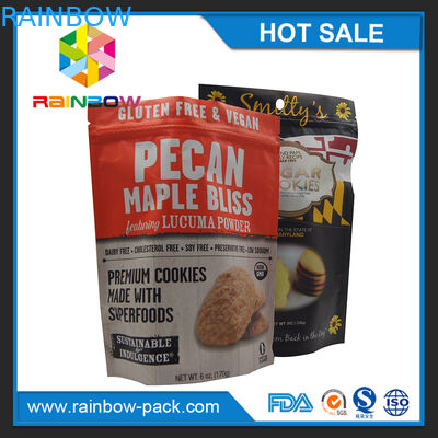 250g a folha de alumínio Mylar imprimindo matte levanta-se as cookies Ziplock que empacotam o saco do malote