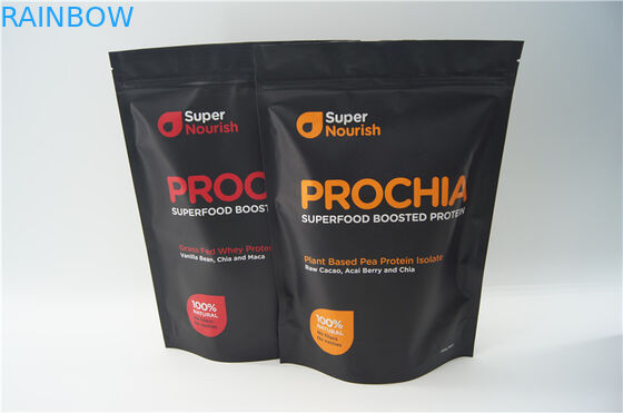 Matt imprimiu o saco de pó de alumínio da proteína do soro/folha de alumínio levanta-se malotes do zíper