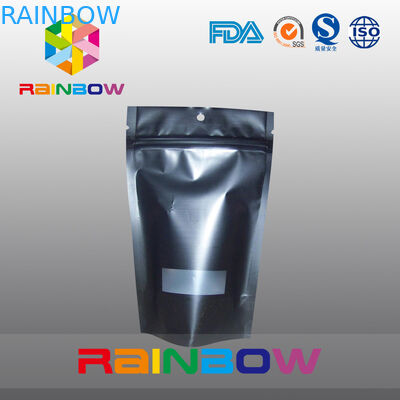Umidade Ziplock preta matte reusável da impressão do Gravure do saco de café de Doypack - prova