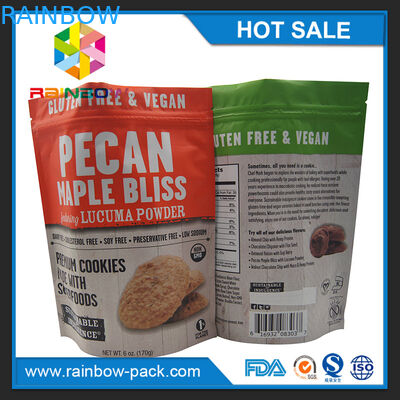 o empacotamento da folha de alumínio das microplaquetas dos sacos da microplaqueta da folha de alumínio levanta-se as cookies 250g ziplock que empacotam o malote