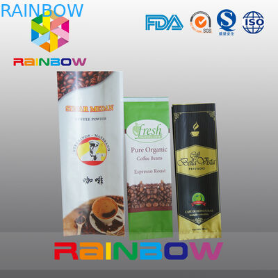 saco de empacotamento do café lateral branco do reforço 12oz com válvula/impressão feita sob encomenda