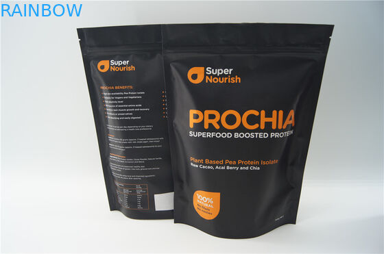 saco de papel de Brown Kraft do saco do empacotamento de alimento do zíper do OEM de 600g 1kg com janela/zíper