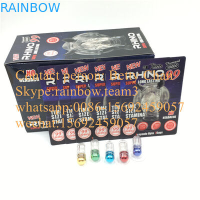 Cartão de empacotamento da bolha masculina do comprimido 3D do realce para o rinoceronte roxo 99 30000/rinoceronte 69 35000