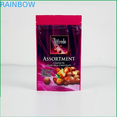 Feito sob encomenda levante-se o saco do zíper com logotipo para o chocolate/saco de empacotamento do chocolate