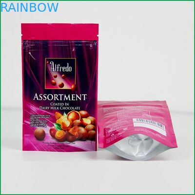 Feito sob encomenda levante-se o saco do zíper com logotipo para o chocolate/saco de empacotamento do chocolate