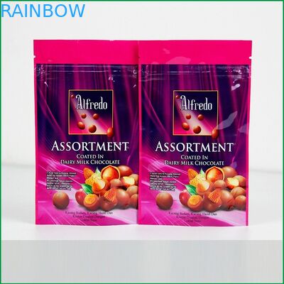 Feito sob encomenda levante-se o saco do zíper com logotipo para o chocolate/saco de empacotamento do chocolate