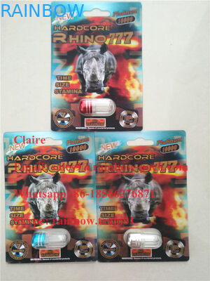 O 3D o mais novo imprimiu o rinoceronte plástico 25 do cartão da dobra do comprimido masculino do realce/empacotamento louco da bolha do rinoceronte 50k