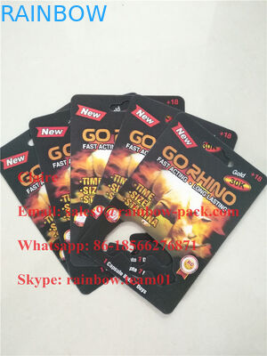 Cartão de empacotamento da bolha 3D do comprimido por atacado do rinoceronte dos EUA para o recipiente/bala/garrafa da cápsula do rinoceronte Go