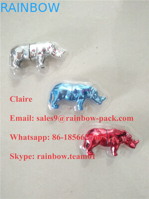 Cartão de empacotamento da bolha 3D do comprimido por atacado do rinoceronte dos EUA para o recipiente/bala/garrafa da cápsula do rinoceronte Go