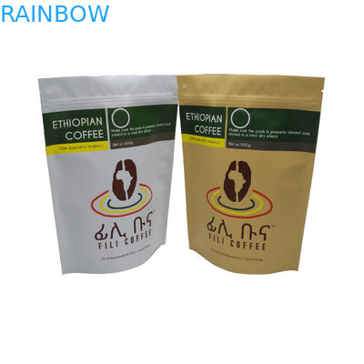 A folha matte do revestimento alinhou levanta-se o saco de café de empacotamento do saco 500g do zíper