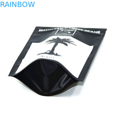 Os malotes plásticos feitos sob encomenda que empacotam, 300g de folha de alumínio levantam-se sacos de café com válvula