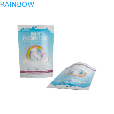 O malote da folha de Alumimum do plástico laminado que empacota o azul branco Ziplock Shinny