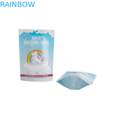 O malote da folha de Alumimum do plástico laminado que empacota o azul branco Ziplock Shinny