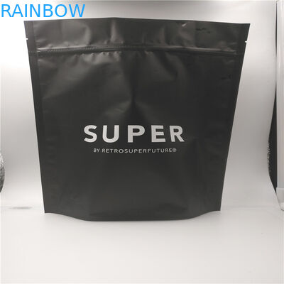 O preto matte 500 gramas 1 libra imprimiu sacos do empacotamento de alimento com Ziplock e a válvula de desgaseificação