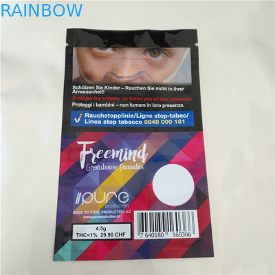 O caramelo de Cbd Thc semeia os sacos de plástico Sealable do calor, saquinho da folha de alumínio para Cbd gomoso