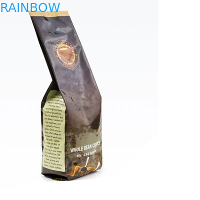 Sacos de café reusáveis do reforço do lado da folha de alumínio de produto comestível 500g com o laço da válvula e da lata