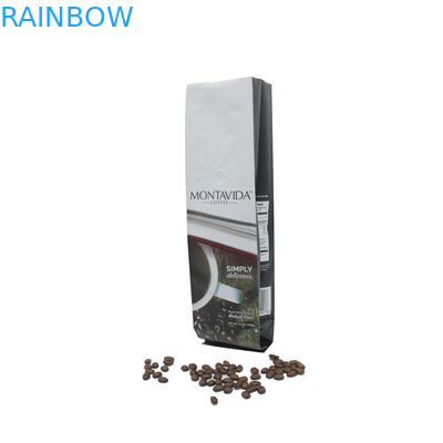 O costume imprimiu o bloco alinhado 500g 1kg da venda por atacado do saco de café do reforço folha lateral