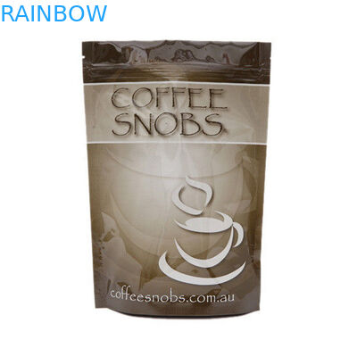 Saco de empacotamento ziplock do feijão de café da parte inferior lisa de bloco quadrado do costume 250g 500g 1kg