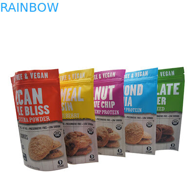 Levante-se os malotes plásticos do saco do zíper que empacotam para o biscoito das cookies dos pedaços de chocolate