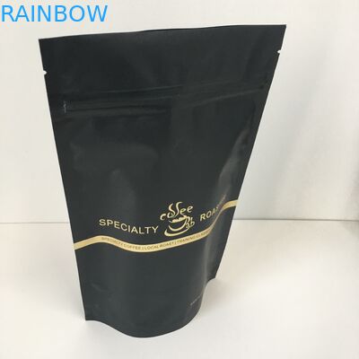 Malotes plásticos alinhados de folha de alumínio do logotipo do ouro da marca própria que empacotam o saco com válvula