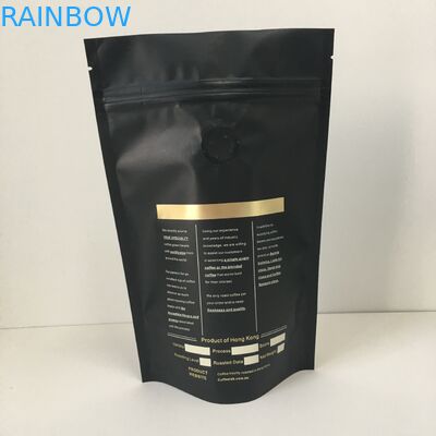 Malotes plásticos alinhados de folha de alumínio do logotipo do ouro da marca própria que empacotam o saco com válvula