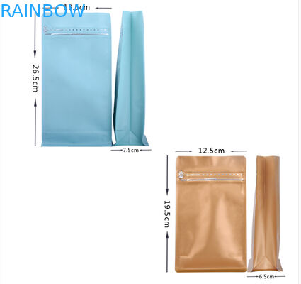 O empacotamento preto matt reusável dos malotes plásticos levanta-se o malote para o feijão de café