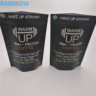 O produto comestível reusável levanta-se os malotes plásticos que empacotam os sacos de café 250g da folha 500g 1kg