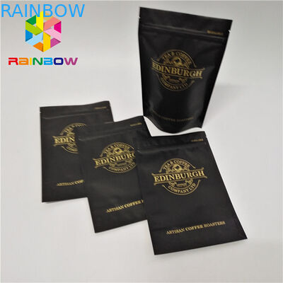 Os sacos plásticos 500g do reforço da parte inferior do zíper levantam-se o malote resealable do ziplock do café