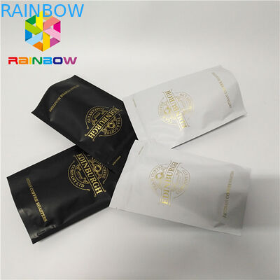 Os sacos plásticos 500g do reforço da parte inferior do zíper levantam-se o malote resealable do ziplock do café