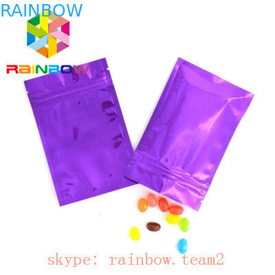 Malote de empacotamento do saco da semente de cânhamo do malote liso da folha de alumínio da forma com zíper