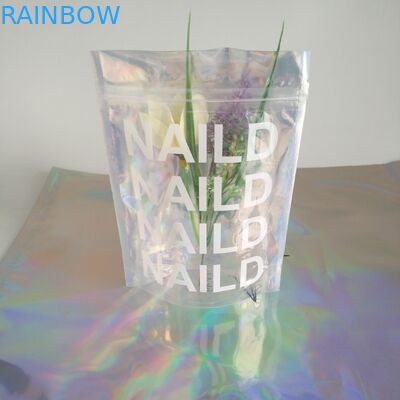 3 sacos Ziplock holográficos selados lado de Mylar para o corpo do pó esfregam produtos