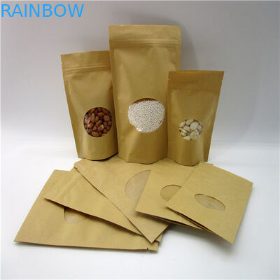 Sacos de papel personalizados dados forma ovais/malote de empacotamento do pó proteína do arroz