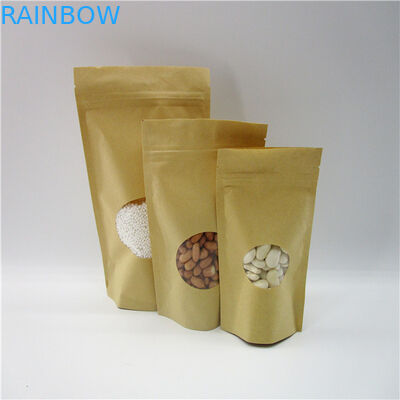 Sacos de papel personalizados dados forma ovais/malote de empacotamento do pó proteína do arroz