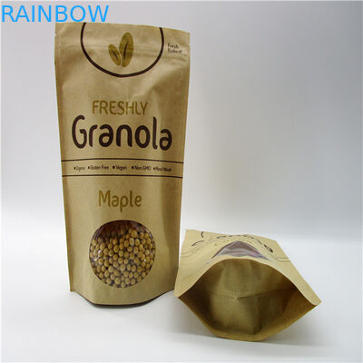 Sacos de papel personalizados dados forma ovais/malote de empacotamento do pó proteína do arroz