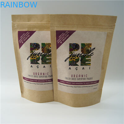 Sacos de papel personalizados dados forma ovais/malote de empacotamento do pó proteína do arroz