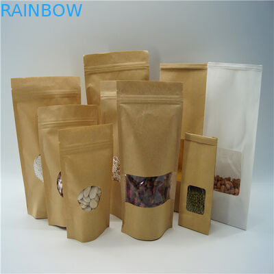 Sacos de papel personalizados dados forma ovais/malote de empacotamento do pó proteína do arroz