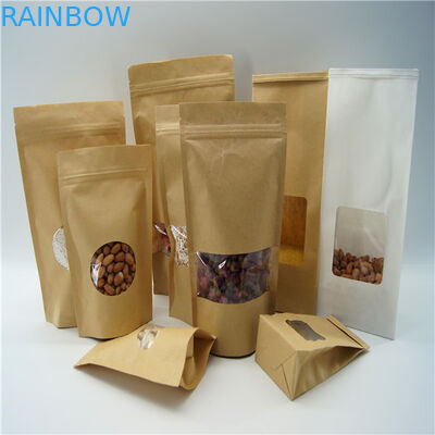 Sacos de papel personalizados dados forma ovais/malote de empacotamento do pó proteína do arroz