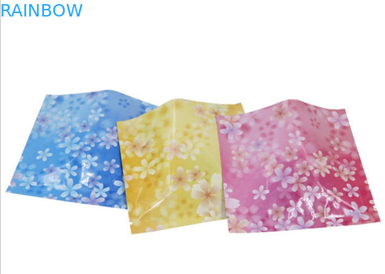 Saco cosmético selado três lados personalizado da cor cor-de-rosa que empacota para a máscara